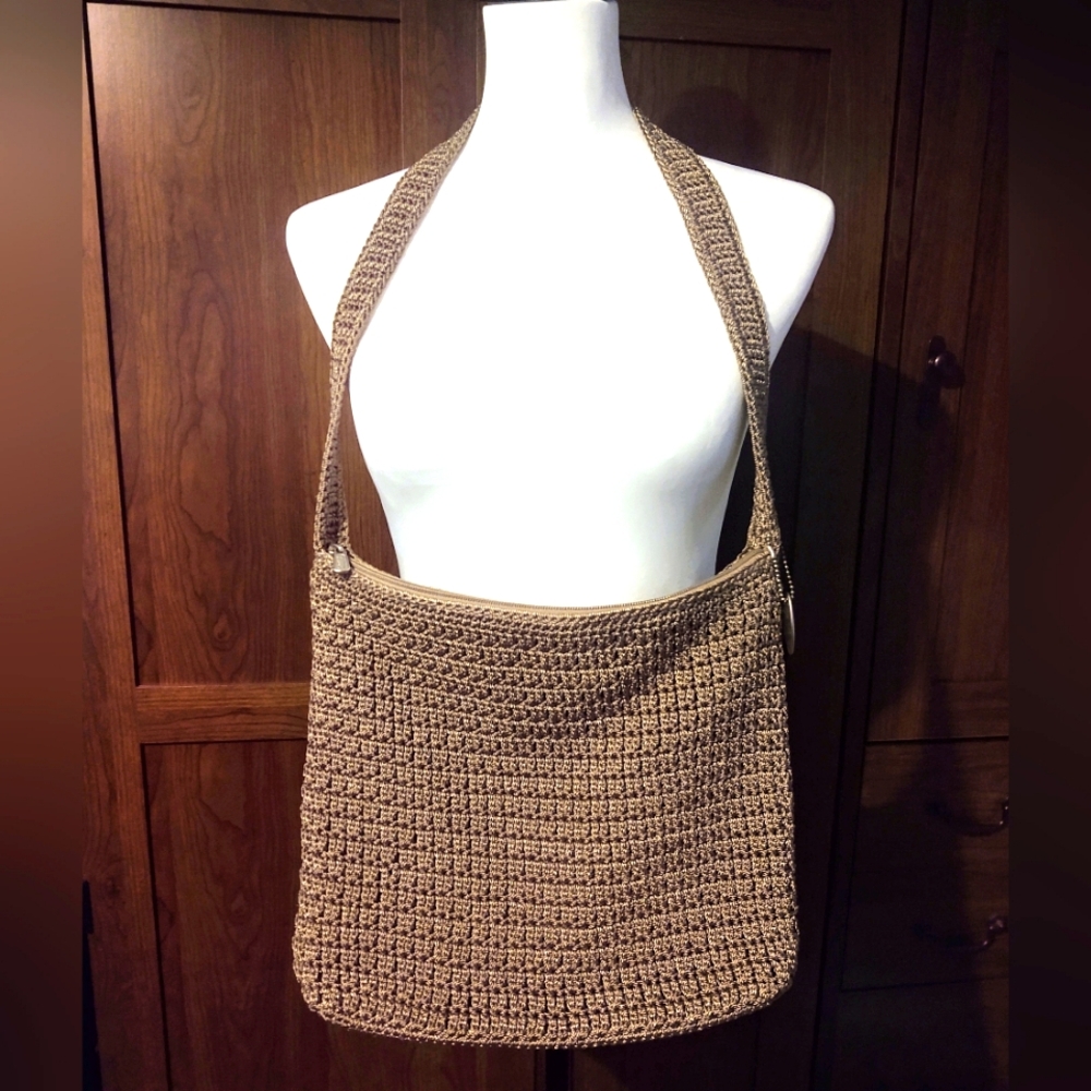 VTG Talbots Crochet Knit Shoulder Purse - Picture 13 of 15